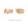 Creolen roséfarben echt Silber 925 mit Zirkonia 14x7mm