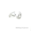 Creolen verschlungen mit Zirkonia echt Silber 925 Glanz 20x10mm