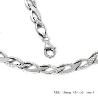 Halskette Silber Collier mit funkelndem Brillantschliff