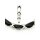 Collier Keramik schwarz Edelstahl Glanz 6,5mm 48cm