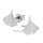 Ohrstecker Ginkgo klein gemustert Silber 9mm