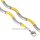 Armband Welle Titan bicolor gelb/weiß 19cm