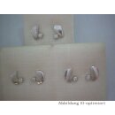 Ohrstecker mit Zirkonia, 333 Weißgold,poliert,mattiert 9x6mm
