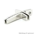 Gleiter Anhänger Kreuz mit Zirkonia echt Silber 925...