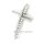 Gleiter Anhänger Kreuz mit Zirkonia echt Silber 925 matt/Glanz 24x15mm
