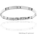 Armband Edelstahl matt/Glanz mit Zirkonia 18+2cm
