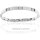 Armband Edelstahl matt/Glanz mit Zirkonia 18+2cm