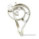 Damenring Spirale mit Zirkonia echt Silber 925 Glanz