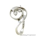Damenring Spirale mit Zirkonia echt Silber 925 Glanz