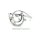 Damenring Spirale mit Zirkonia echt Silber 925 Glanz