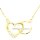 Halskette mit Herz und Ring Zirkonia echt Gold 585 Glanz 40+4cm