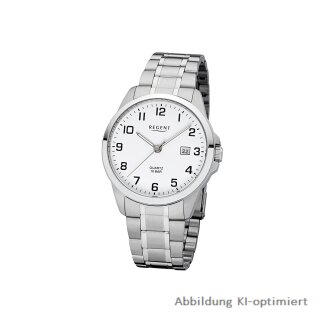 Regent Herrenuhr Edelstahl Datum 10 Bar - F-1009