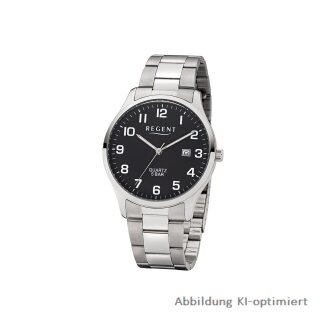 Regent Herrenuhr Edelstahl Datum 5 Bar - W0026/F-1564