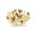 Anstecknadel Brosche echt Gold Karneol Grünachat Lapis Granat 30x28mm