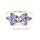 Damenring Tansanit Zirkonia Schleife echt Gold 375 Glanz Ringweite 60