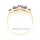Damenring Tansanit Zirkonia Schleife echt Gold 375 Glanz Ringweite 60