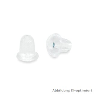 1 Stück Ohrstopper Ohrmutter Stopper Ohrstecker Verschluss Ohrstecker Kunststoff transparent