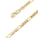 Figarokette Goldkette Halskette echt Gold 585 Glanz 50cm