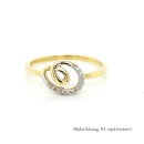 Damenring Goldring Kringel echt Gold 333 mit Zirkonia