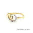 Damenring Goldring Kringel echt Gold 333 mit Zirkonia