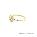 Damenring Goldring Kringel echt Gold 333 mit Zirkonia