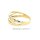 Goldring zweifarbig geflochten mit Zirkonia echt Gold 333 Glanz