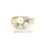 Damenring mit Perle und 3 Diamanten echt Gold 585 Ringweite 61
