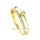 Zweigeteilter Damenring mit vielen Zirkonia echt Gold 333 Glanz