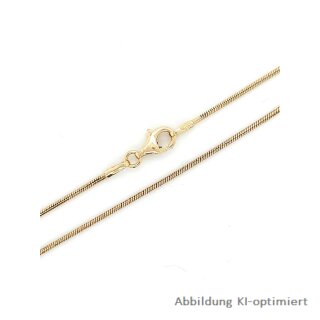 Schlangenkette Mauskette echt Gold 585 Glanz 1,1mm Länge 50cm