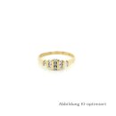 Damenring mit 5 Reihen Zirkonia echt Gold 333 Glanz...