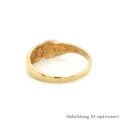 Damenring mit 3 Diamanten echt Gold 333 matt/Glanz Ringweite 58