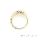Damenring mit 3 Diamanten echt Gold 333 matt/Glanz Ringweite 58