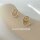 Ohrstecker Doppelringe mit Perle echt Silber 925 vergoldet 17x14mm