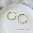 Steckcreolen gedrehter Kreis echt Silber 925 vergoldet ca. 30mm