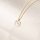 Geometrisch geformter Kettenanhänger Perlmutt echt Silber vergoldet mit Kette 43cm