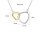 Zweifarbiges Silbercollier Halskette gelb/weiß Länge 45cm