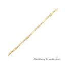 Armband vintage mit 5 Elefanten echt Gold 585 matt/Glanz Länge 18,5cm