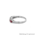 Damenring Weißgold 585 mit 5x Rhodolith Ringweite 55