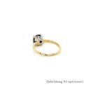 Verlobungsring Solitärring echt Gold 585 bicolor Ringweite 53