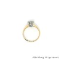 Verlobungsring Solitärring echt Gold 585 bicolor Ringweite 53