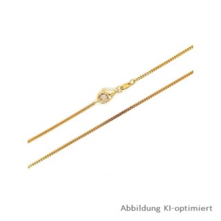 Flachpanzerkette Panzerkette echt Gold 333 Glanz 1,1mm