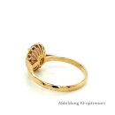 Damenring echt Gold 585 mit Opalith hell oval