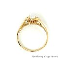 Damenring echt Gold 585 mit Opalith hell oval