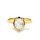 Damenring echt Gold 585 mit Opalith hell oval