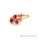 Damenring Zweig echt Rotgold 585 Glanz Ringweite 59