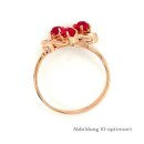 Damenring Zweig echt Rotgold 585 Glanz Ringweite 59