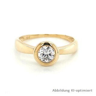 Damenring Verlobungsring echt 375 Gold mit Zirkonia Ringweite 54