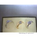 Damenring Verlobungsring echt 375 Gold mit Zirkonia Ringweite 54