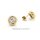 Ohrstecker rund mit Zirkonia echt Gold 333 Glanz 9,8mm