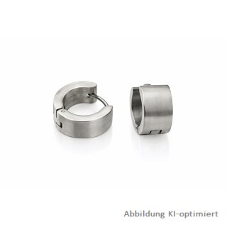 Klappcreolen Edelstahl Glanz oder matt 7x14mm